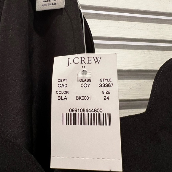 NWT J. Crew Scalloped Cami Black 24 - Picture 4 of 4